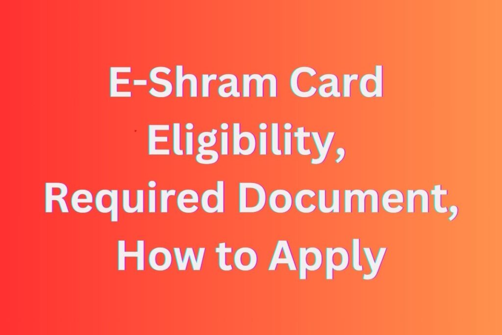 Apply e-shram card