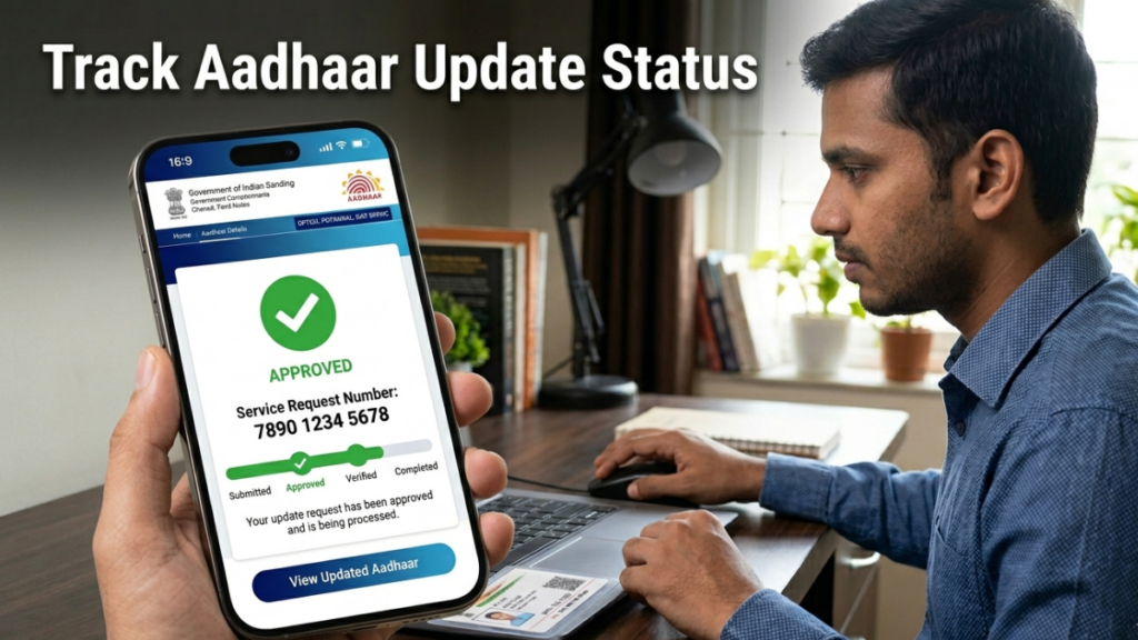 Track aadhar update status