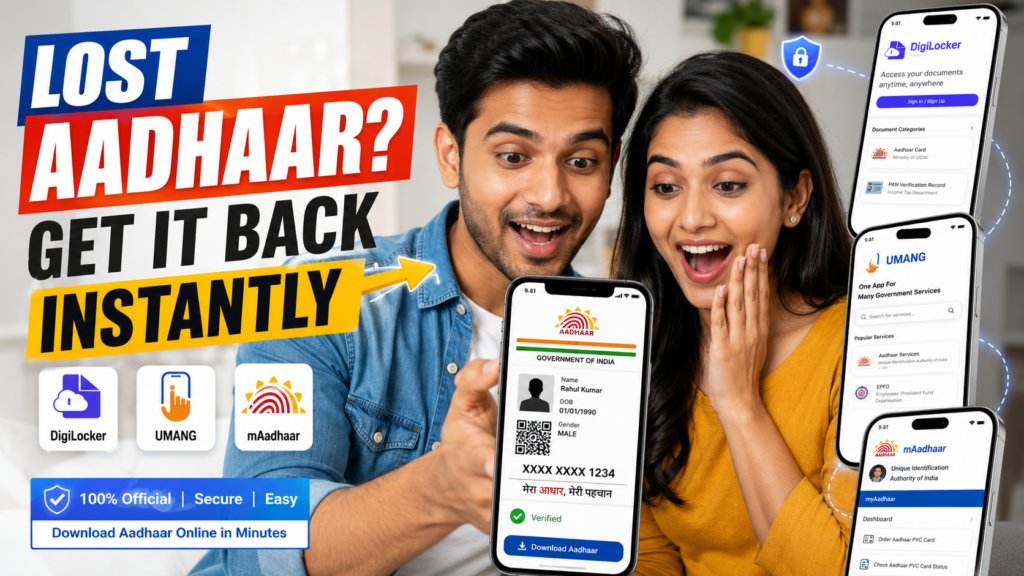 Download Aadhar using apps