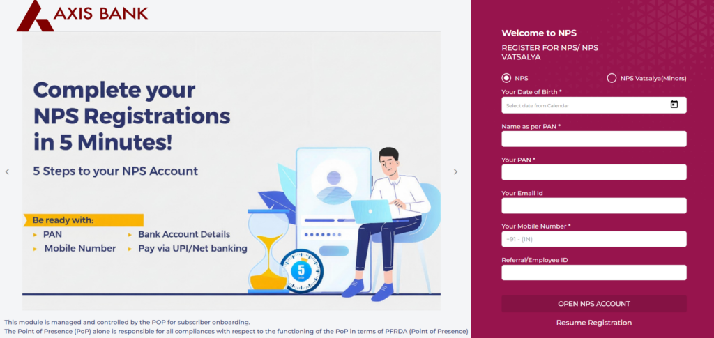 NPS application form